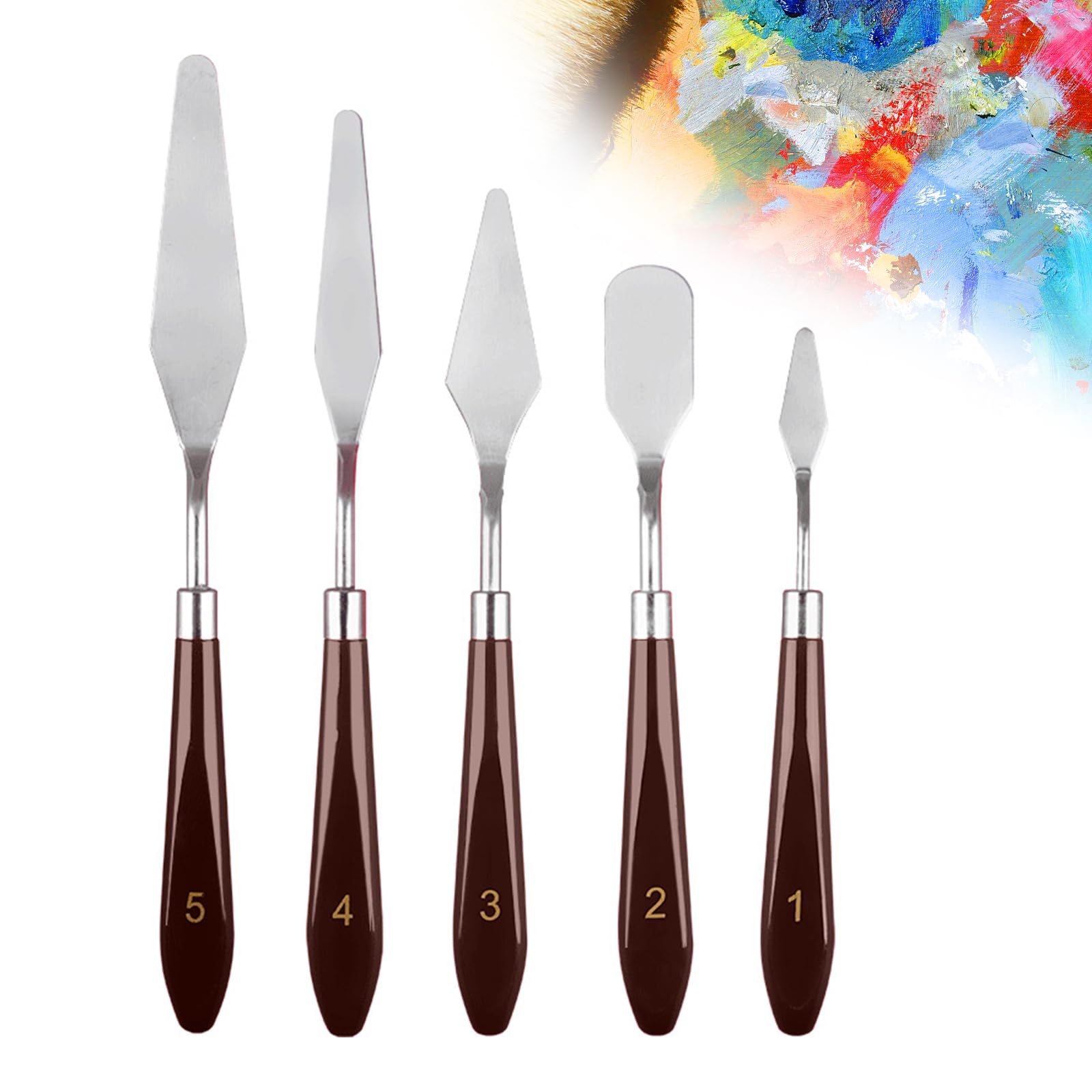 Amazon.co.jp: MAEXUS パレットナイフ ペインティングナイフ【5